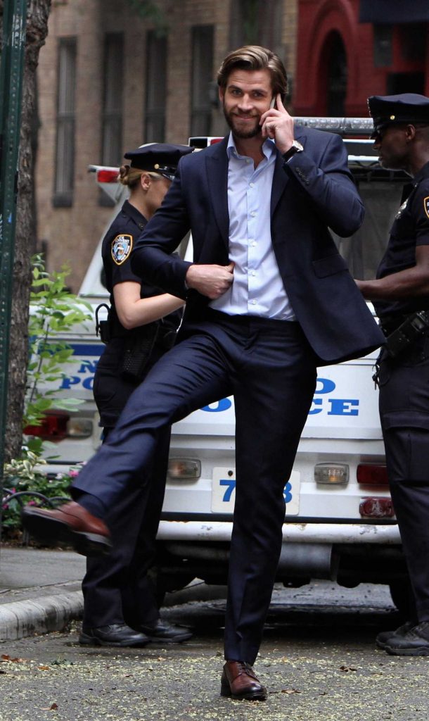 Liam Hemsworth on the Set of Isn't It Romantic? in New York City-4