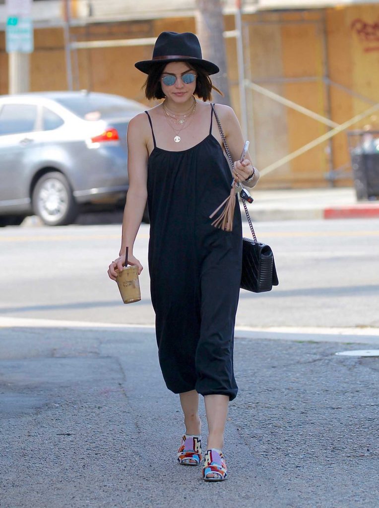 Lucy Hale Grabs Iced Coffee in Studio City-1