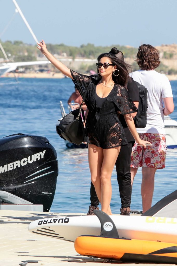 Shay Mitchell Arrives on a Boat on Mykonos-2