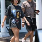 Stella Hudgens Goes to a Lunch With a Friend in Los Angeles