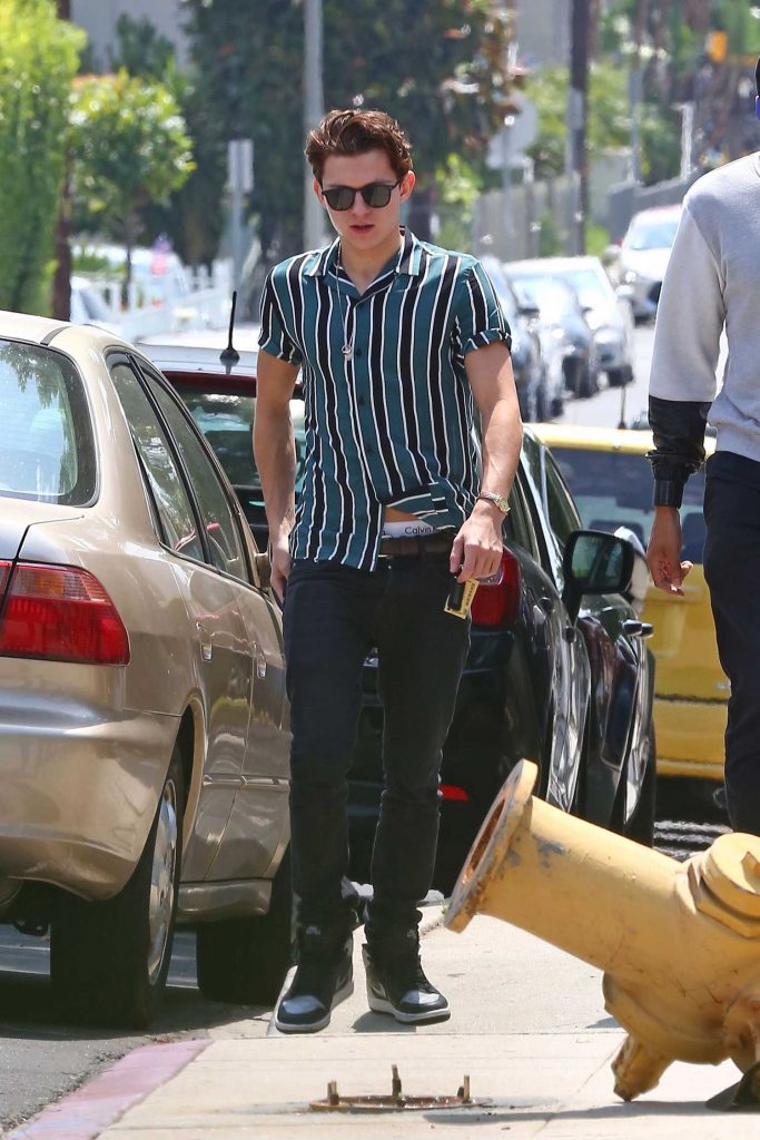 Tom Holland Heads to a Studio in Los Angeles-2