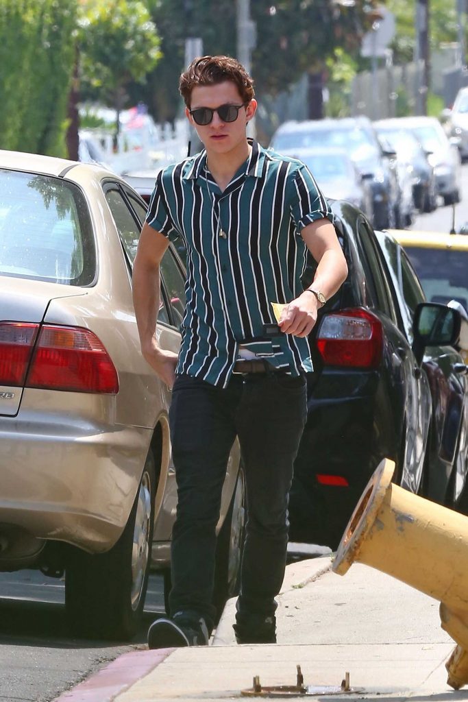 Tom Holland Heads to a Studio in Los Angeles-3
