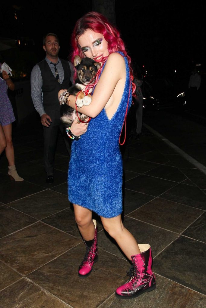 Bella Thorne Leaves the Viceroy L'Ermitage Hotel in Beverly Hills With Her New Puppy-2