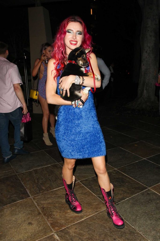 Bella Thorne Leaves the Viceroy L'Ermitage Hotel in Beverly Hills With Her New Puppy-4