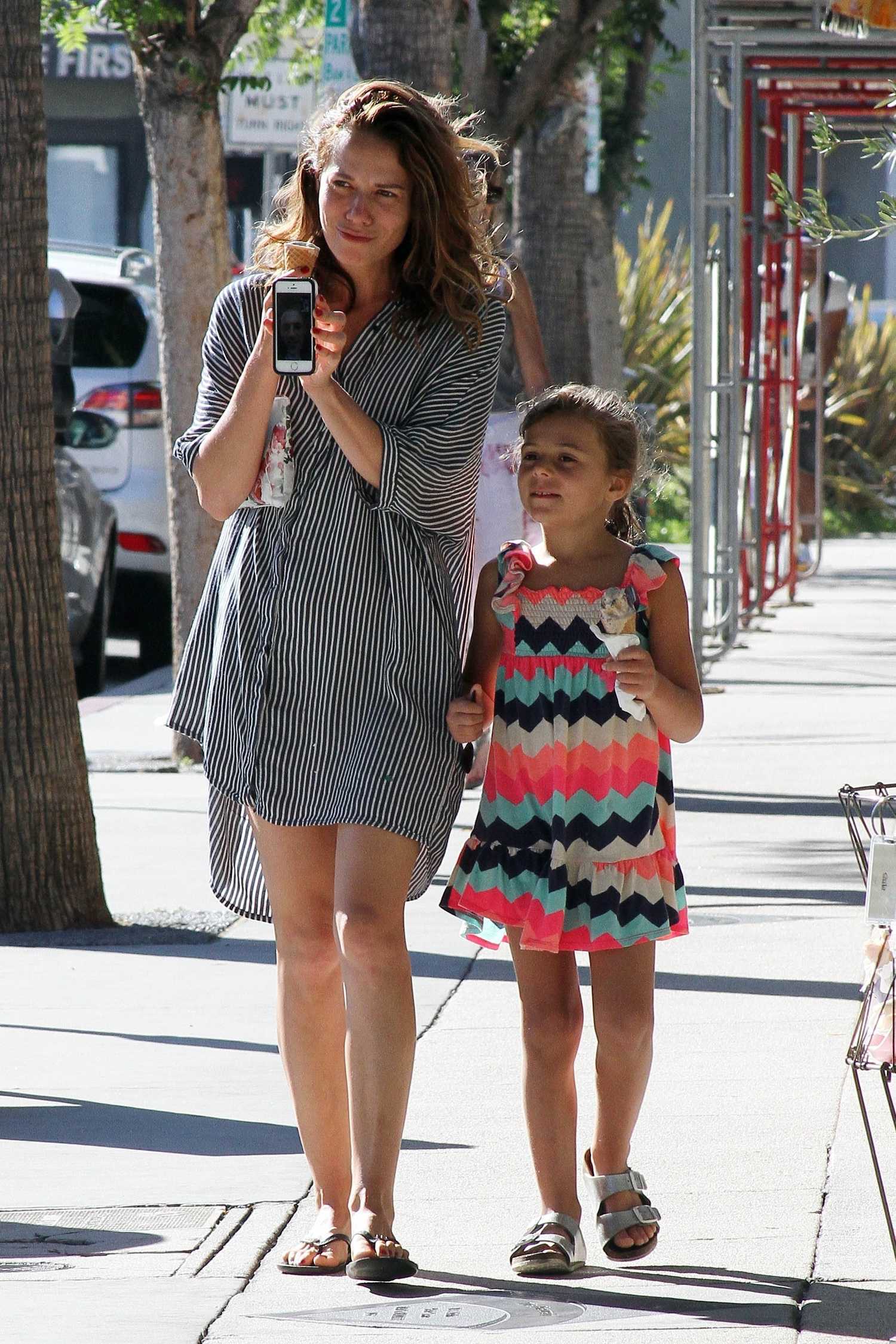 Bethany Joy Lenz Stops for Some Ice Cream With Her Daughter in Studio City-...