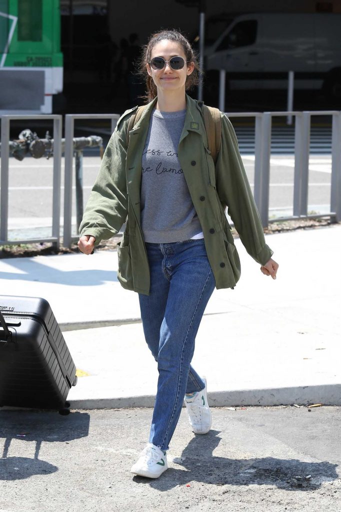 Emmy Rossum Arrives at LAX Airport in LA-2