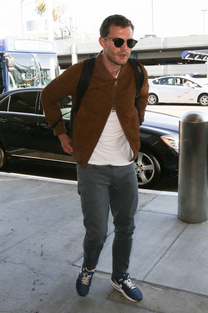 Jamie Dornan Arrives at LAX Airport in LA-2