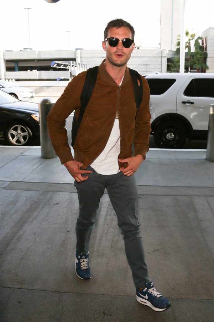Jamie Dornan Arrives at LAX Airport in LA-3