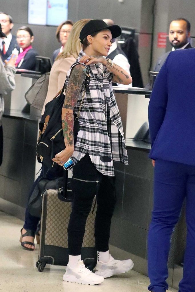 Ruby Rose at LAX Airport in Los Angeles-1