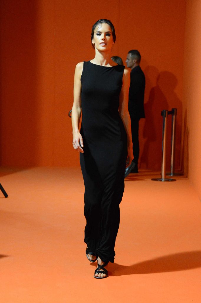 Alessandra Ambrosio at the Alberta Ferretti Show During Milan Fashion Week in Milan-1