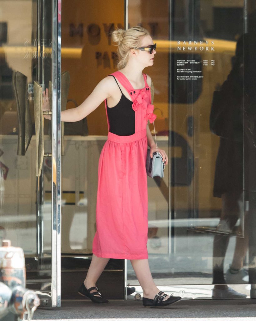 Elle Fanning Goes Shopping at Barney's in NYC-1
