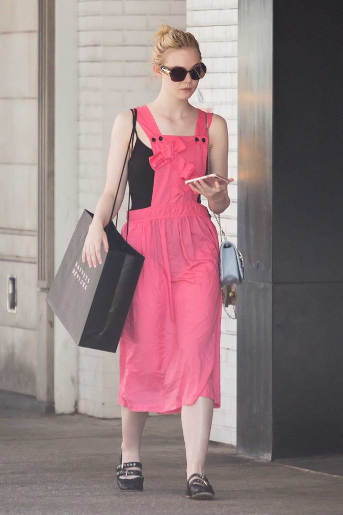 Elle Fanning Goes Shopping at Barney's in NYC-2
