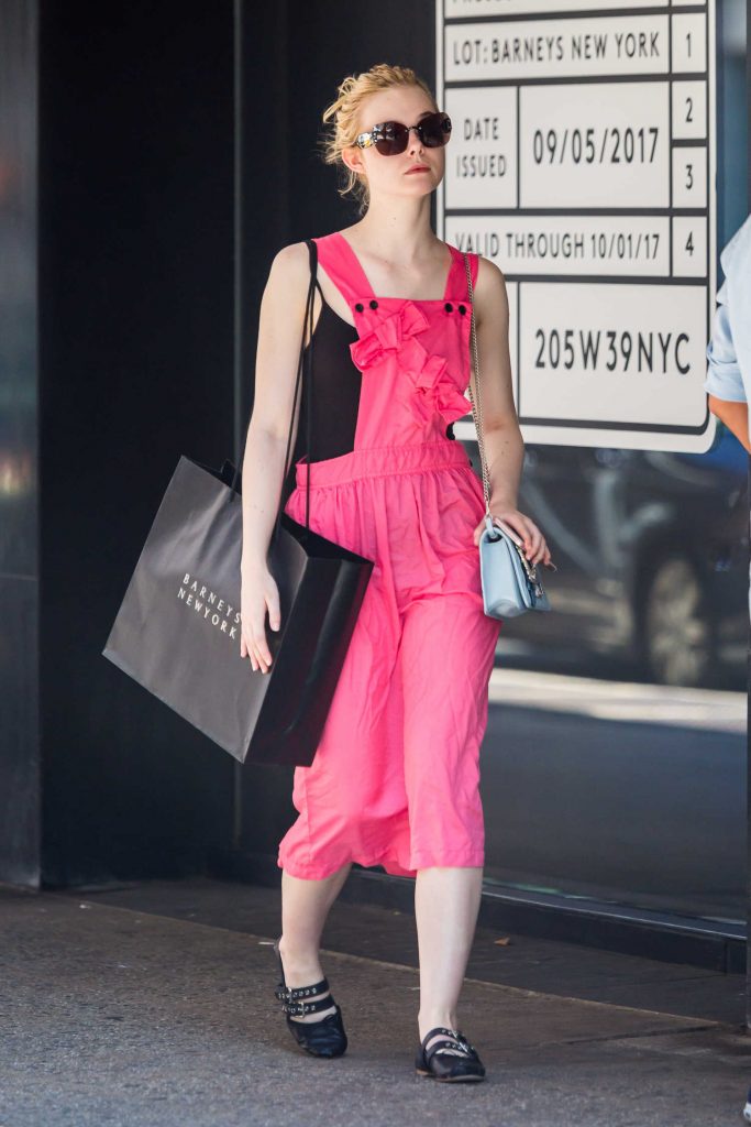 Elle Fanning Goes Shopping at Barney's in NYC-5