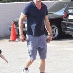 Josh Duhamel With His Son Outside the Early Word Cafe in Brentwood