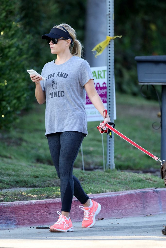 Reese Witherspoon Walkes Her Dog in Los Angeles 09/08/2017-2