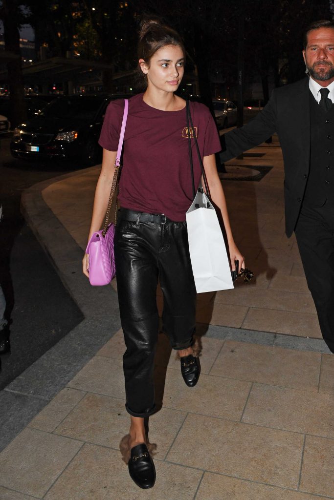 Taylor Hill Arrives at Her Hotel in Milan-1