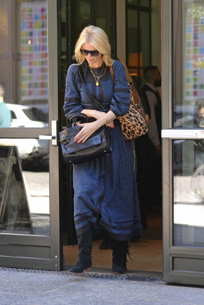 Claudia Schiffer Leaves the Crosby Hotel in New York City-1