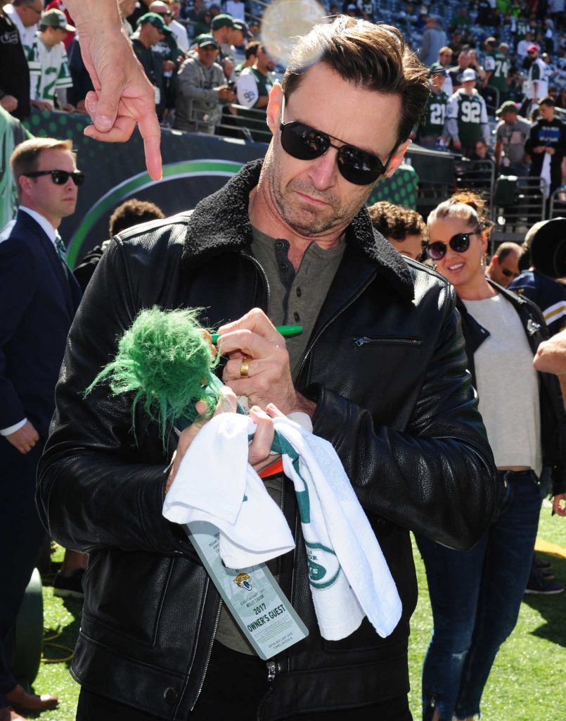Hugh Jackman Attends a New York Jets Game at Met Life Stadium in New Jersey-2
