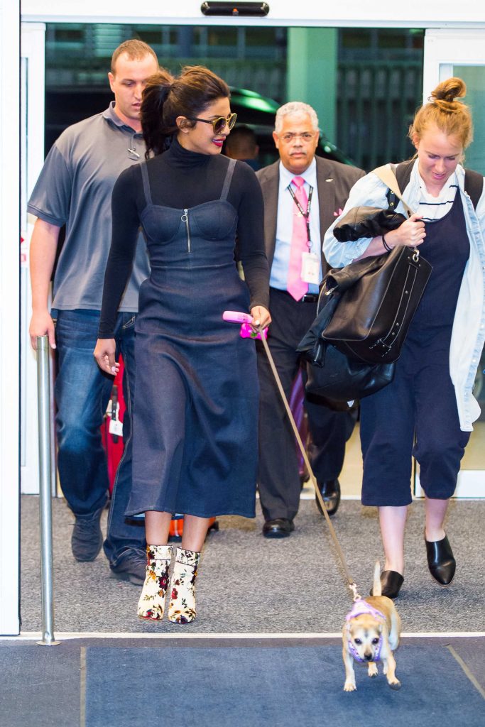 Priyanka Chopra Walks Her Dog Through JFK Airport in NYC-3