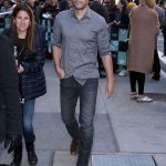 Taylor Kitsch Leaves the AOL Build Series Studios in New York