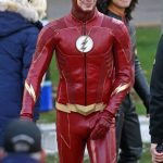 Grant Gustin on the Set of The Flash in Vancouver