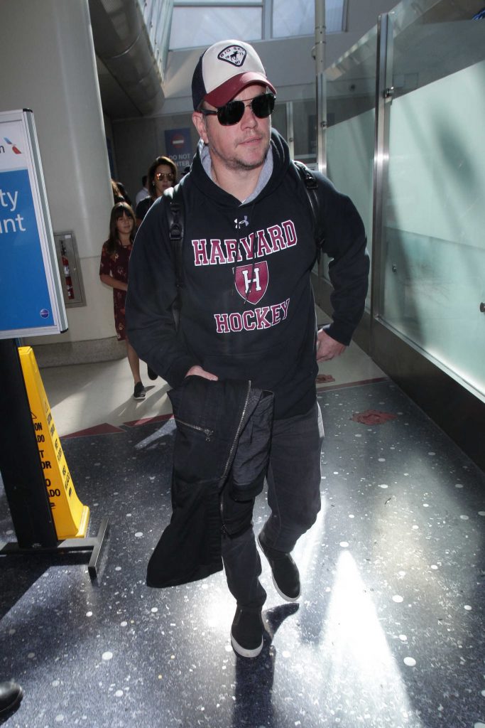 Matt Damon Was Seen at LAX Airport in LA-2
