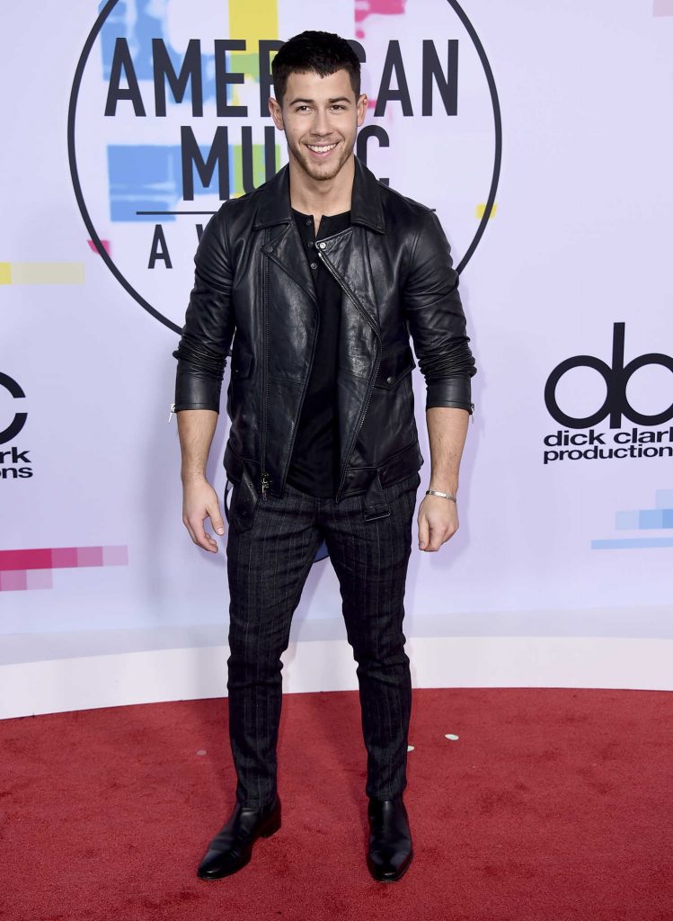 Nick Jonas at 2017 American Music Awards at the Microsoft Theater in Los Angeles-1
