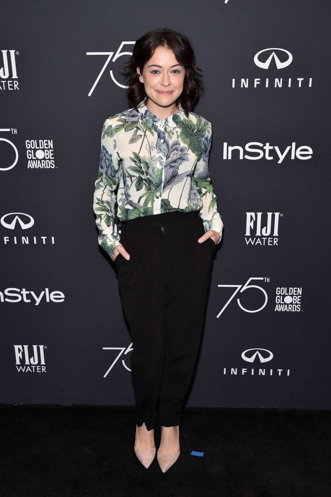 Tatiana Maslany at the HFPA and InStyle Celebrate the 75th Anniversary of The Golden Globe Awards at Catch LA-1