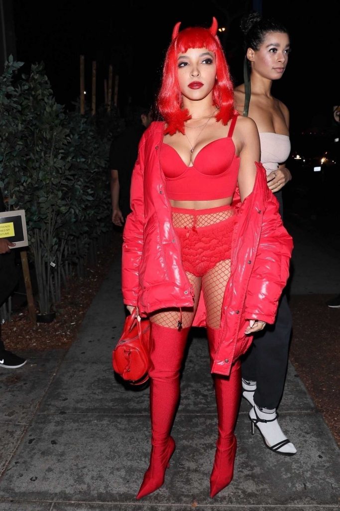 Tinashe Arrives at a Halloween Party at Delilah Night Club in West Hollywood-2