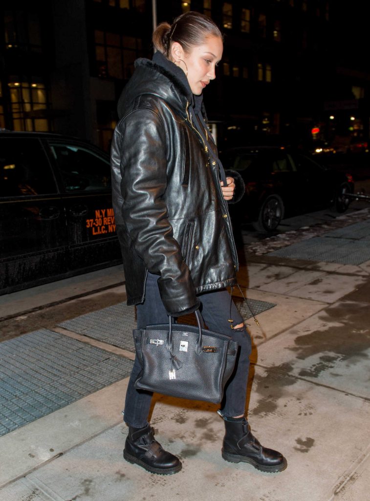 Bella Hadid Walks Home from Dinner at Gemma in NYC-1
