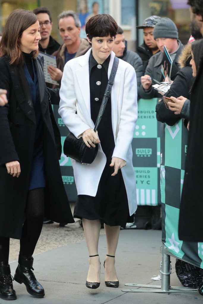 Claire Foy Arrives at AOL Build Series in New York City-2