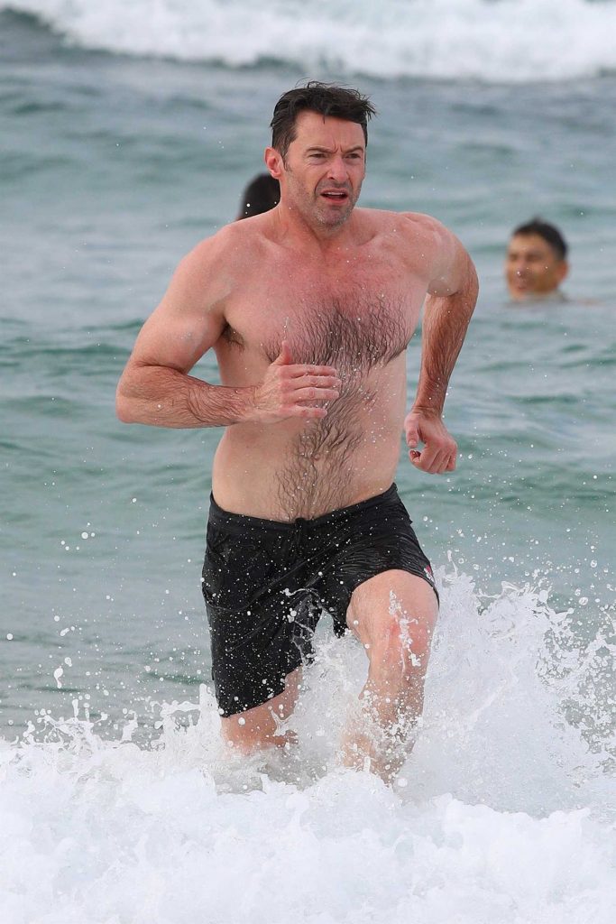 Hugh Jackman at Bondi Beach in Sydney-3