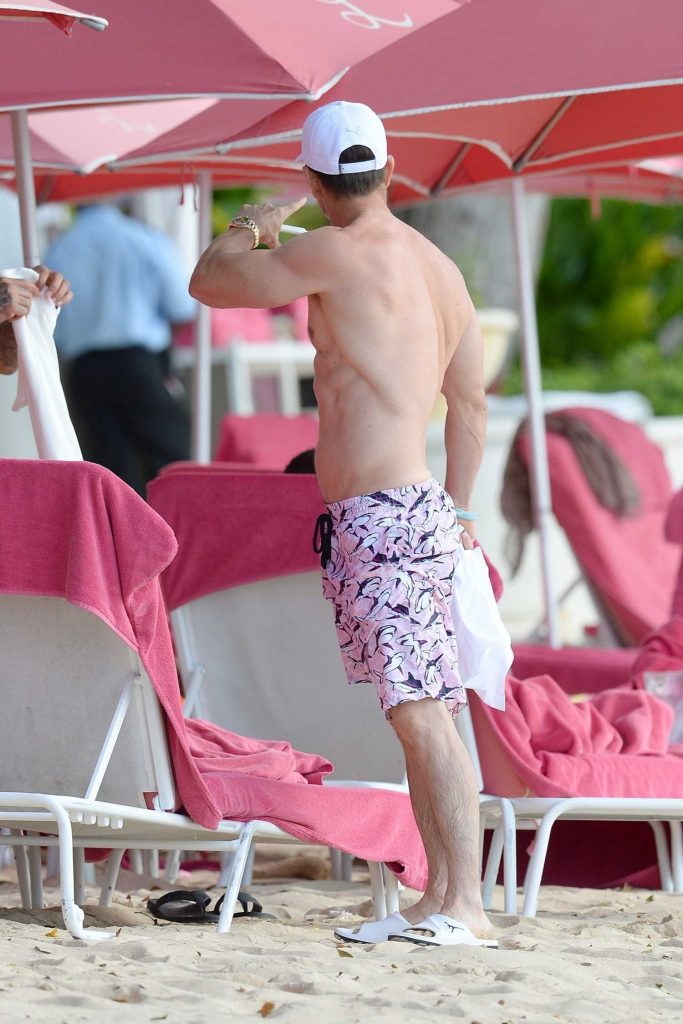 Mark Wahlberg at the Beach in Barbados-2