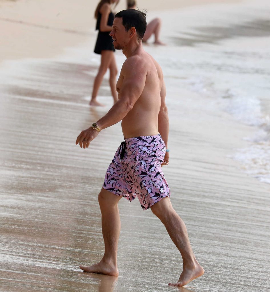 Mark Wahlberg at the Beach in Barbados-4