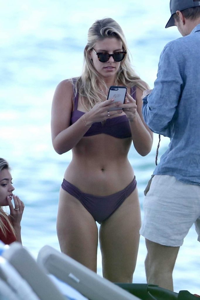 Natasha Oakley in Bikini at the Beach in Miami-1