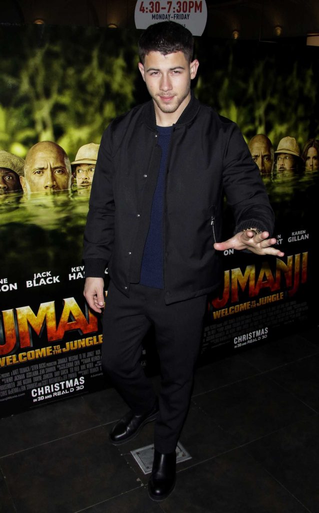 Nick Jonas at Jumanji: Welcome To The Jungle Special Screening at Dave and Busters in New York City-2
