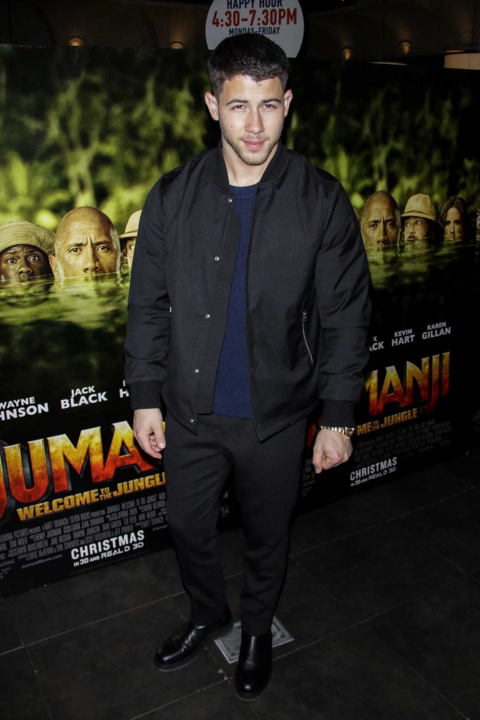 Nick Jonas at Jumanji: Welcome To The Jungle Special Screening at Dave and Busters in New York City-3