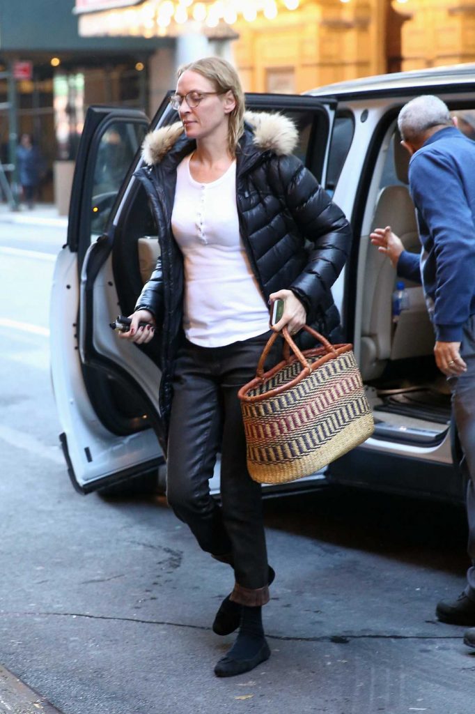 Uma Thurman Arrives at the Hudson Theatre in New York City-3