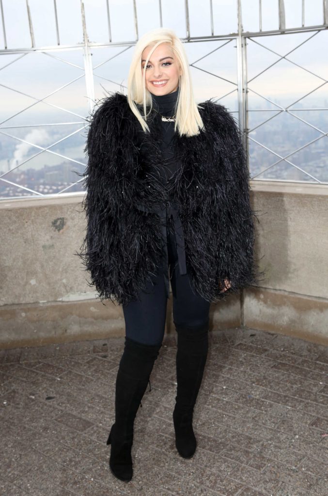 Bebe Rexha Visits The Empire State Building in New York City-1