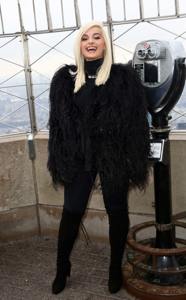Bebe Rexha Visits The Empire State Building in New York City-5