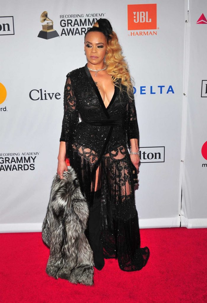 Faith Evans at the Clive Davis and Recording Academy Pre-Grammy Gala and Grammy Salute to Industry Icons in New York-2