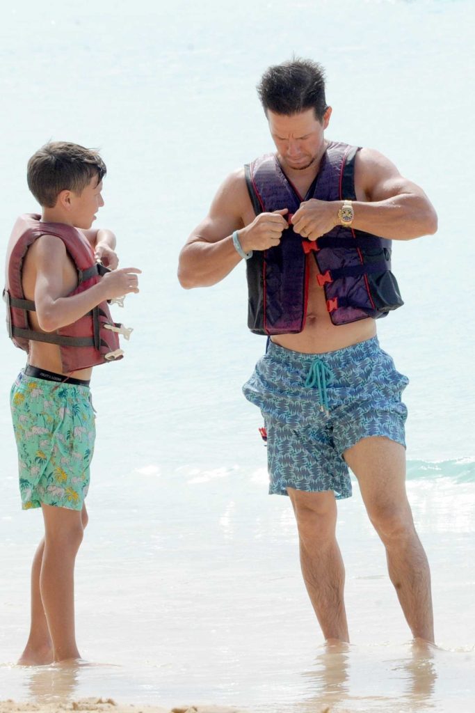 Mark Wahlberg Goes Jet Sking with His Son in Barbados-3