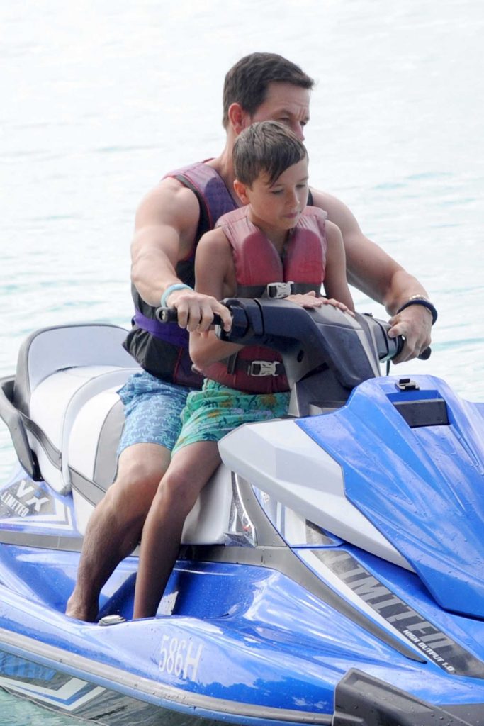 Mark Wahlberg Goes Jet Sking with His Son in Barbados-5