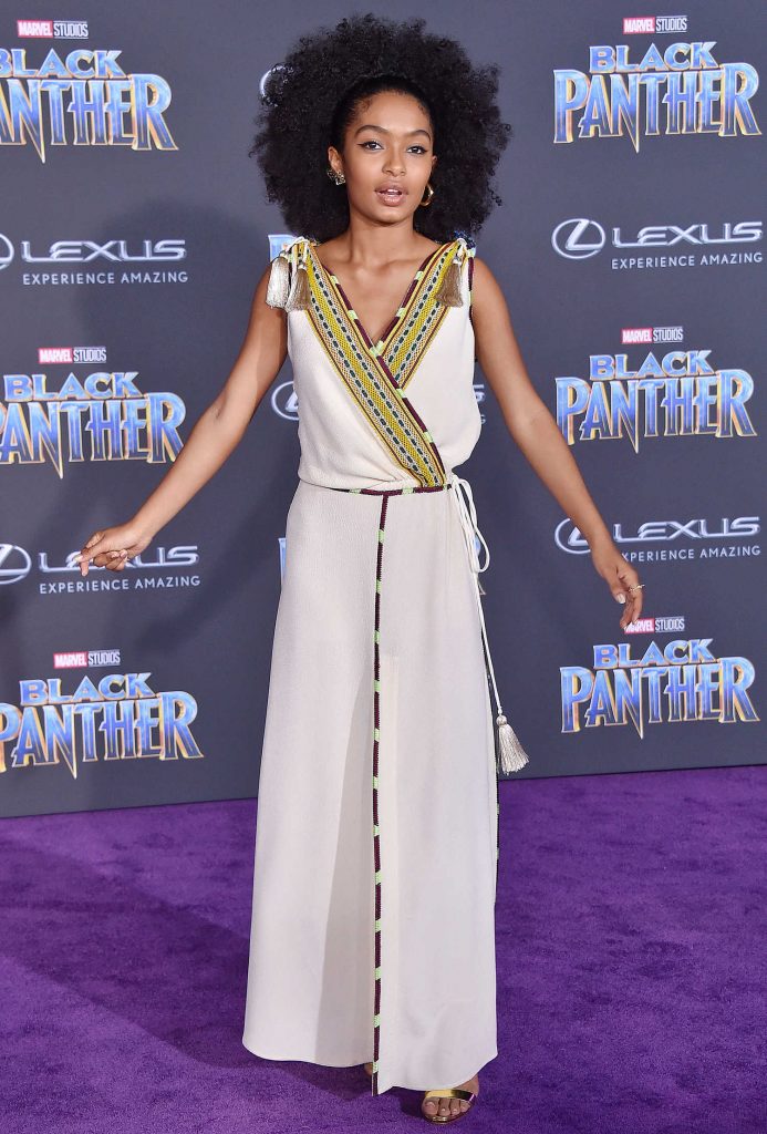 Yara Shahidi at the Black Panther Premiere in Hollywood-3