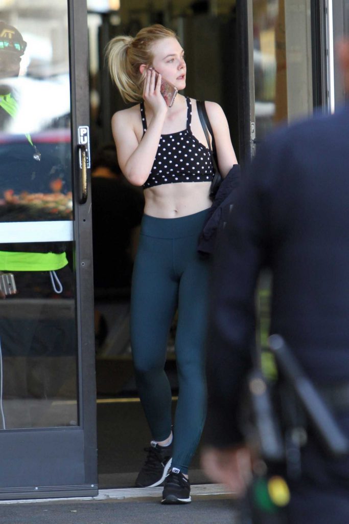 Elle Fanning Leaves the Gym in Studio City-1