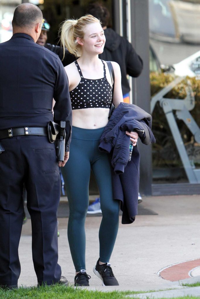 Elle Fanning Leaves the Gym in Studio City-3