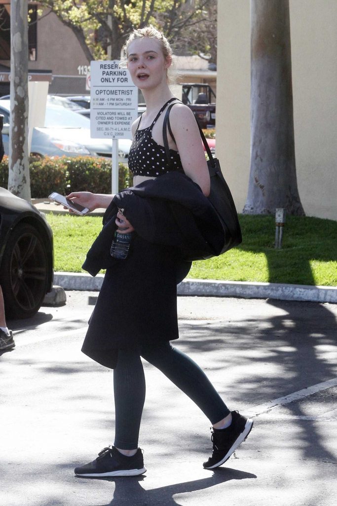 Elle Fanning Leaves the Gym in Studio City-4