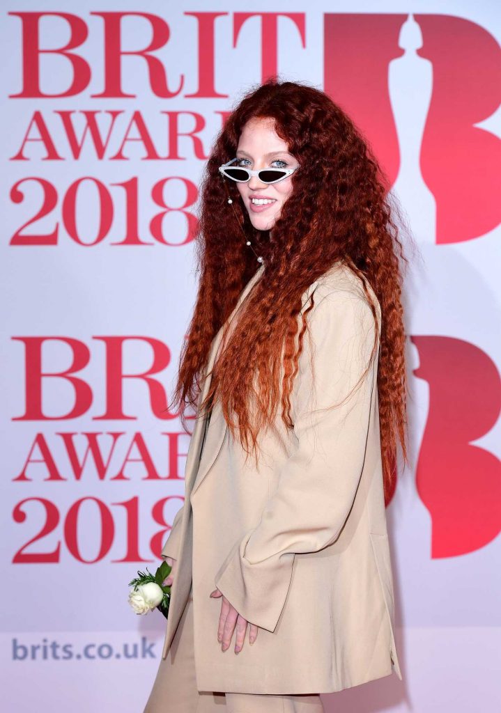 Jess Glynne Attends the 2018 Brit Awards at the O2 Arena in London-3