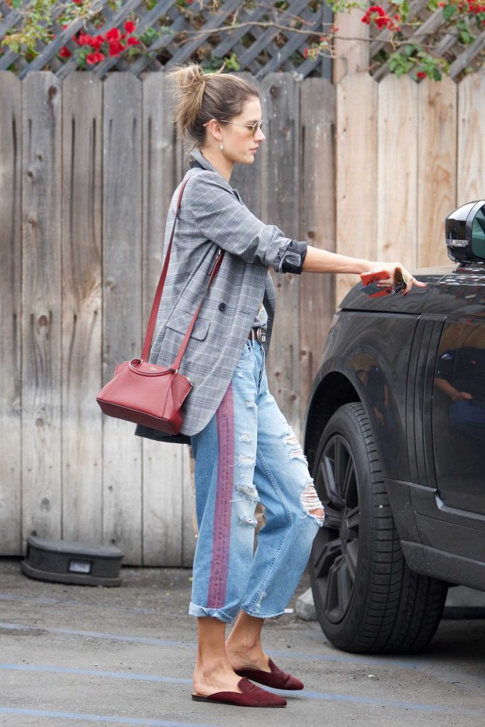 Alessandra Ambrosio Talks on the Phone Out Los Angeles-4