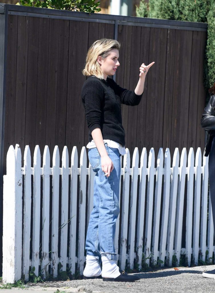 Emma Roberts Was Spotted on a Smoke Break in LA-3